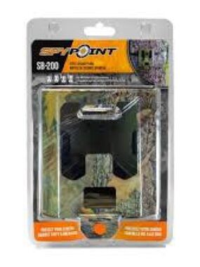 SpyPoint SB-200 Steel Security Box - Hunting Cam Camo/Black -Trail Cam Lock Box